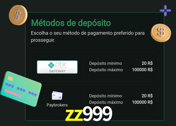 O cassino zz999 oferece uma grande variedade de métodos de pagamento